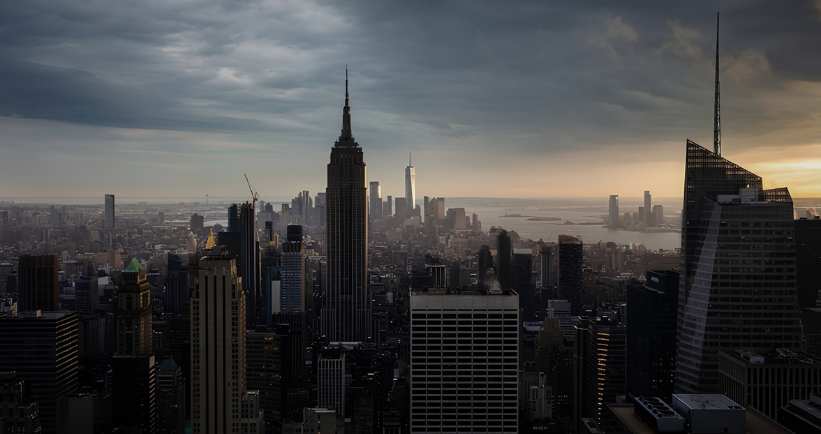 New York city skyline representing senior software developer cost benchmark compared to European nearshore markets 2026
