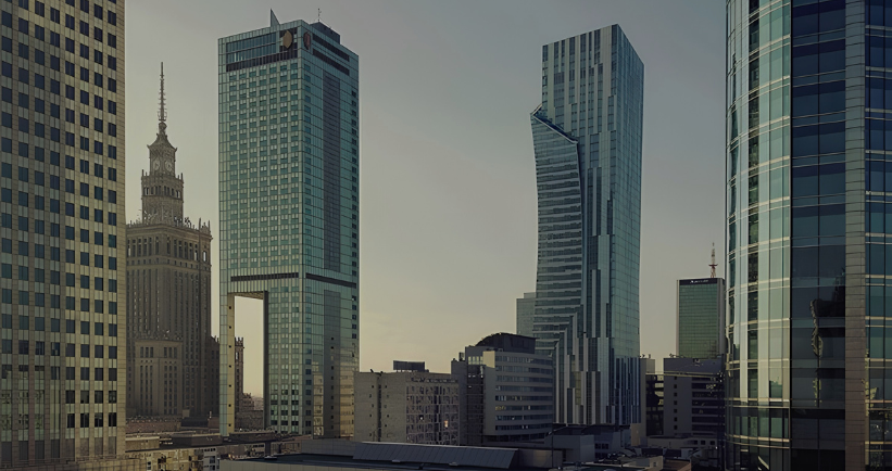 Warsaw city skyline representing senior software developer rates and nearshore cost advantages in Poland 2026