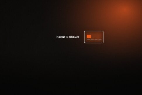 Outline of a payment card with an orange chip, illustrating engineers fluent in financial services
